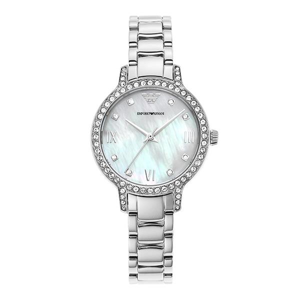 Empolioaleumani Ar11484 Chieo Mother-Of-Pearl Women'S Metal Watch