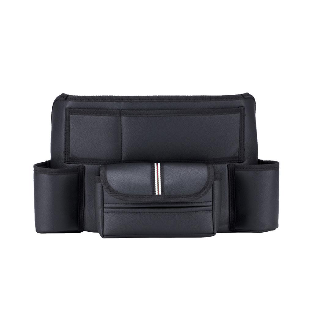 Leather Car Seat Middle Hanger Storage Bag Luxury Auto Handbag Holder Between Seats Tissue Water Cup Pockets Stowing