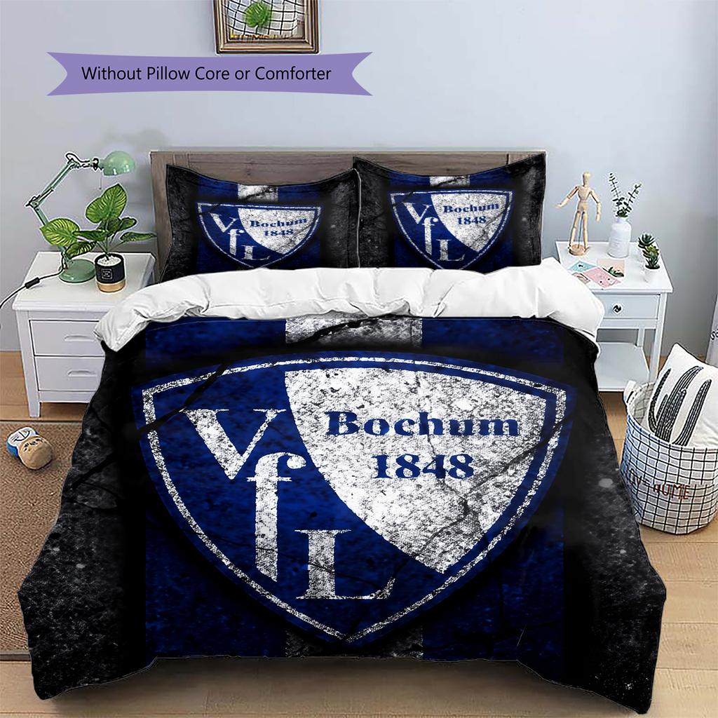 Bochum Pattern Bedding Home Decoration Birthday Gift (1 * duvet cover + 2 * pillowcase, without core)