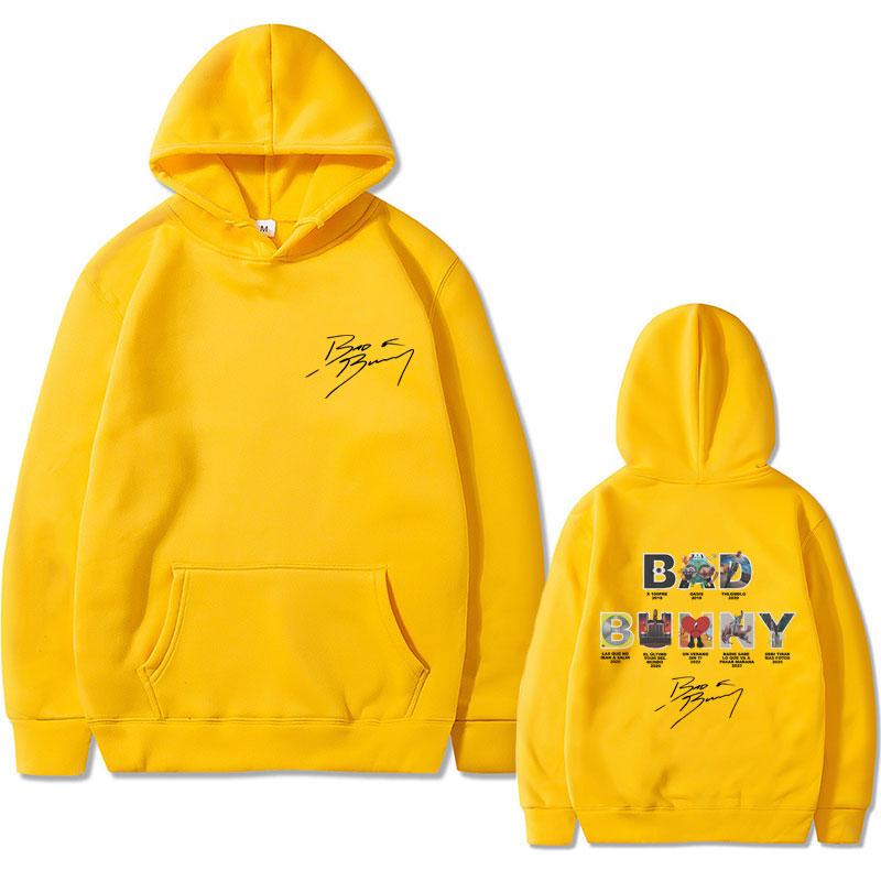 Рэпер Bad Bunny Обложка музыкального альбома Осеннее худи Мужское и женское Супер большое худи Спортивная одежда Мужское худи