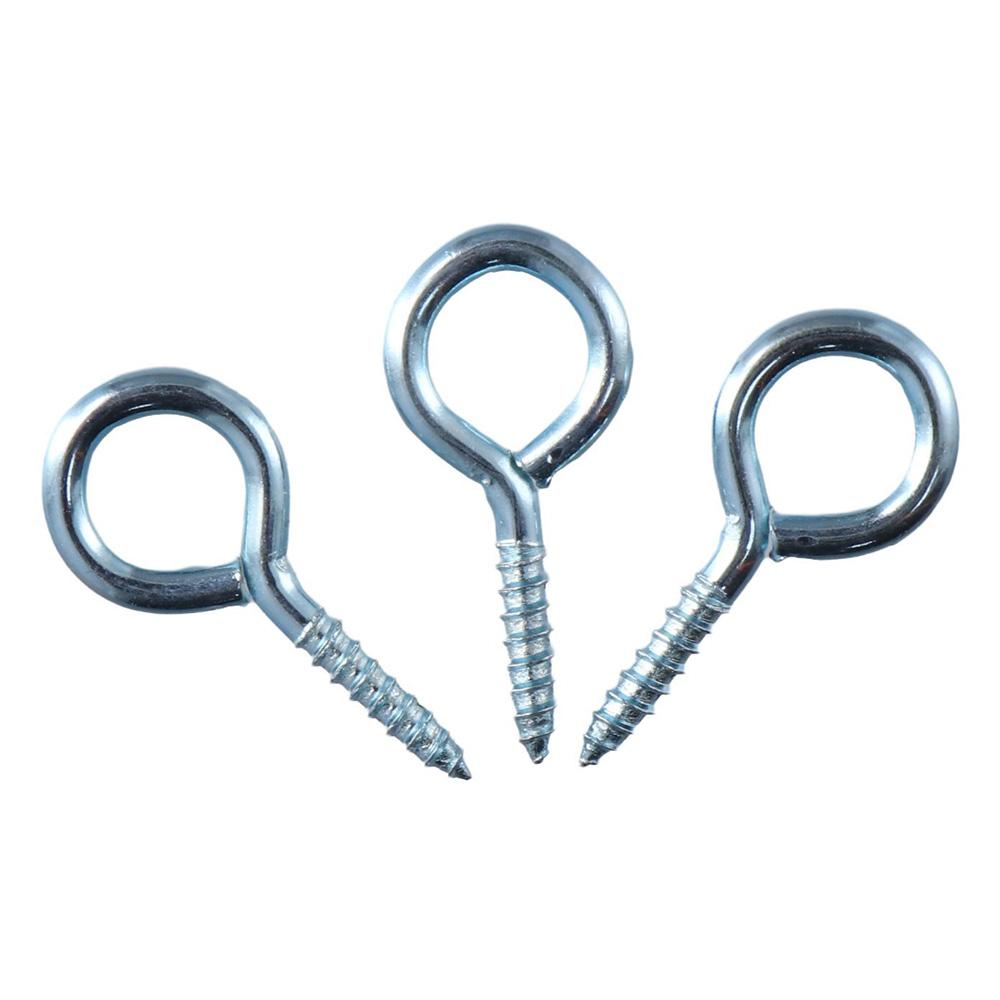 30Pcs Self-tapping Eyepins Hooks 1.38" Eye Bolt Hooks Practical Screw Eye Hooks Wood