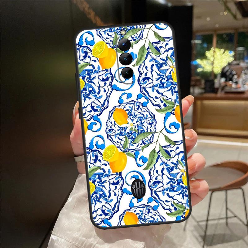 Средиземноморский лимонный чехол для ZTE Nubia Red Magic 8S 8 9 Pro Plus Red Magic 6 7 Pro 6S 7S Pro 5G 5S 6R Funda