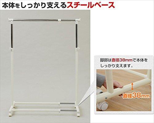 YAMAZEN Одинарная вешалка для одежды, грузоподъемность 30 кг, ширина 81-122 см х глубина 49 см х высота 111-184 см, регулируемая ширина и высота, матовый черный, YBH-SS(МБК)