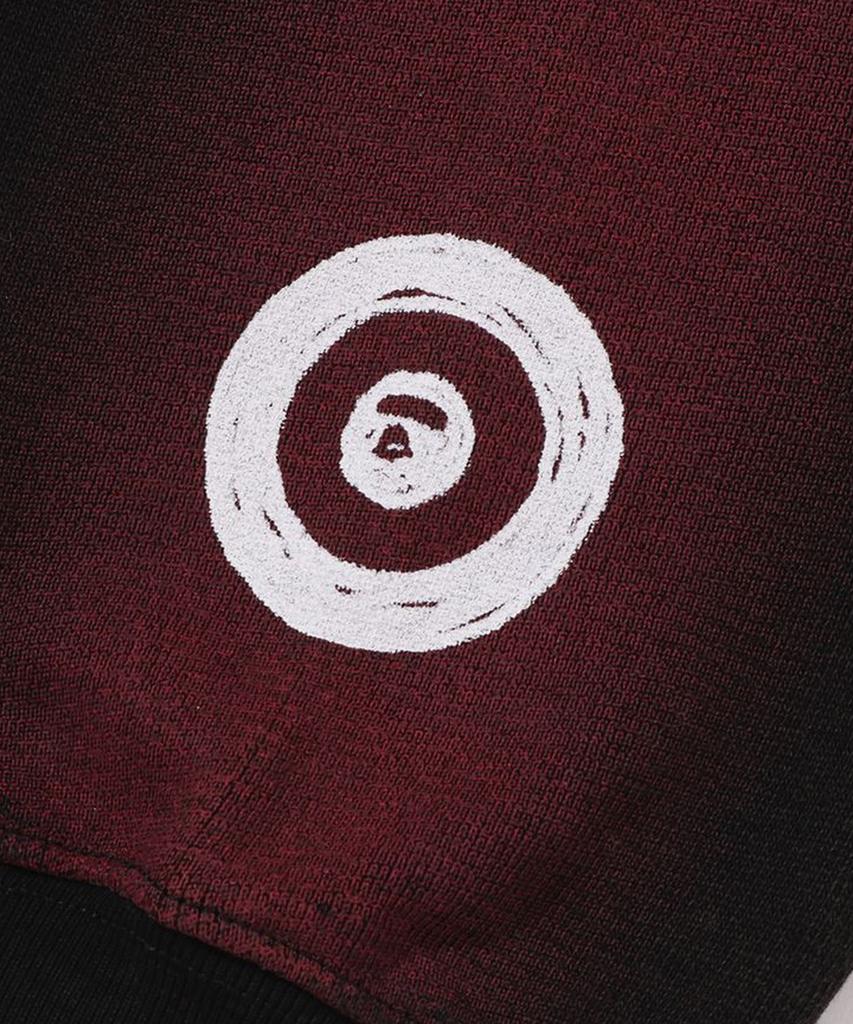 Bape Худи на молнии свободного кроя с ручным рисунком "Футбольная акула" (M) черный