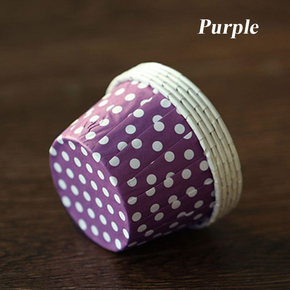 100 шт., бумажные формочки для выпечки с точечным декором, чехол для кексов, обертка для выпечки