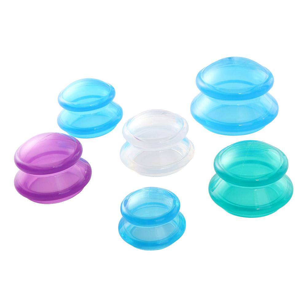 Health Care Relaxation Vacuum Cupping Cups Face Neck Massage Cans Silicone Suction Cups Massage Cup