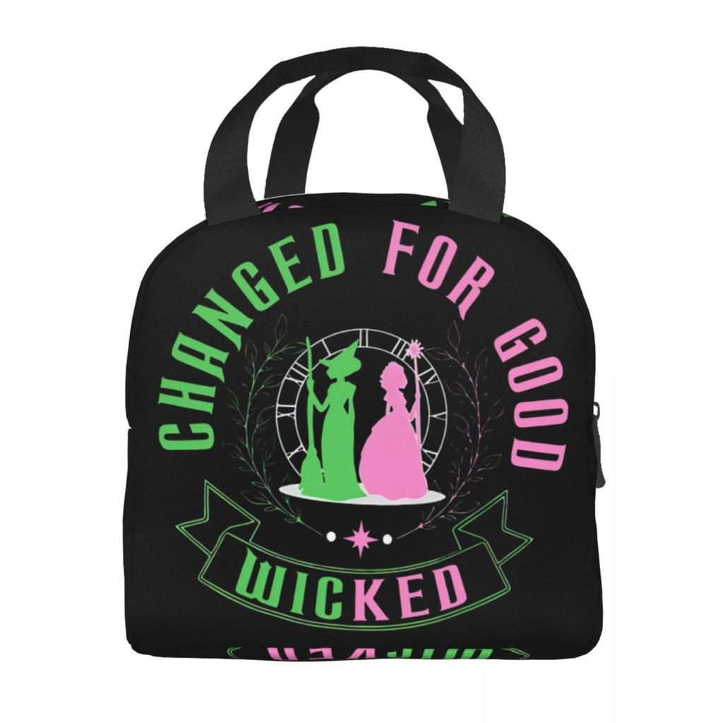 Aesthetic Wicked For Good Insulated Lunch Bag Food Container Portable Cooler Thermal Lunch Boxes For Picnic