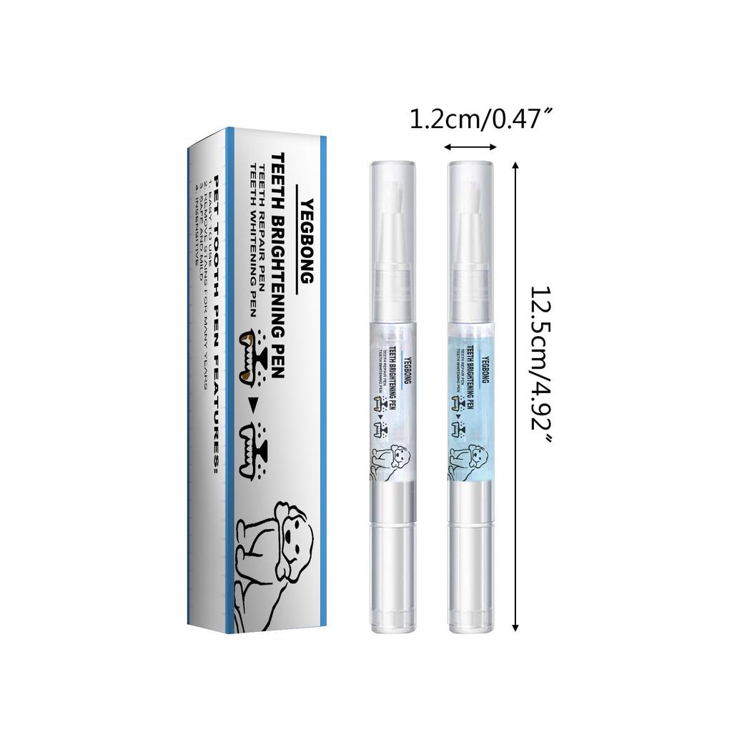2x Pet Tooth Pen для собак и кошек для очистки зубов от зубного камня, удобная для путешествий, простая в использовании чистка зубов и десен домашних животных