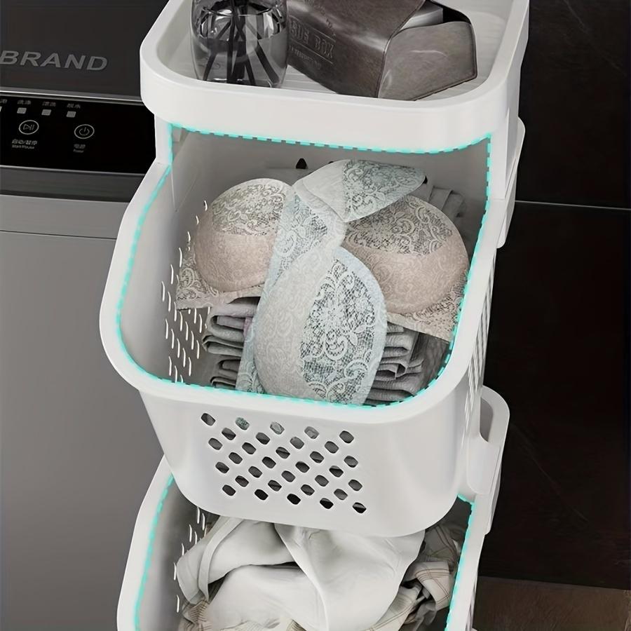 Бытовая корзина для белья со шкивом. Товары для организации дома и хранения вещей в ванной комнате. Корзина для хранения грязной одежды с легкой мобильностью.