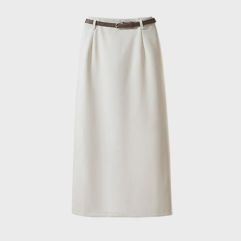 2023 Женская узкая юбка-миди с высокой талией А-силуэта