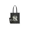 New MLB Monogram Collection Polyester Combo Bag, Tote Bag, Shopping Bag, Shoulder Bag, Handbag Women's Black 3AORL011N-50BKS