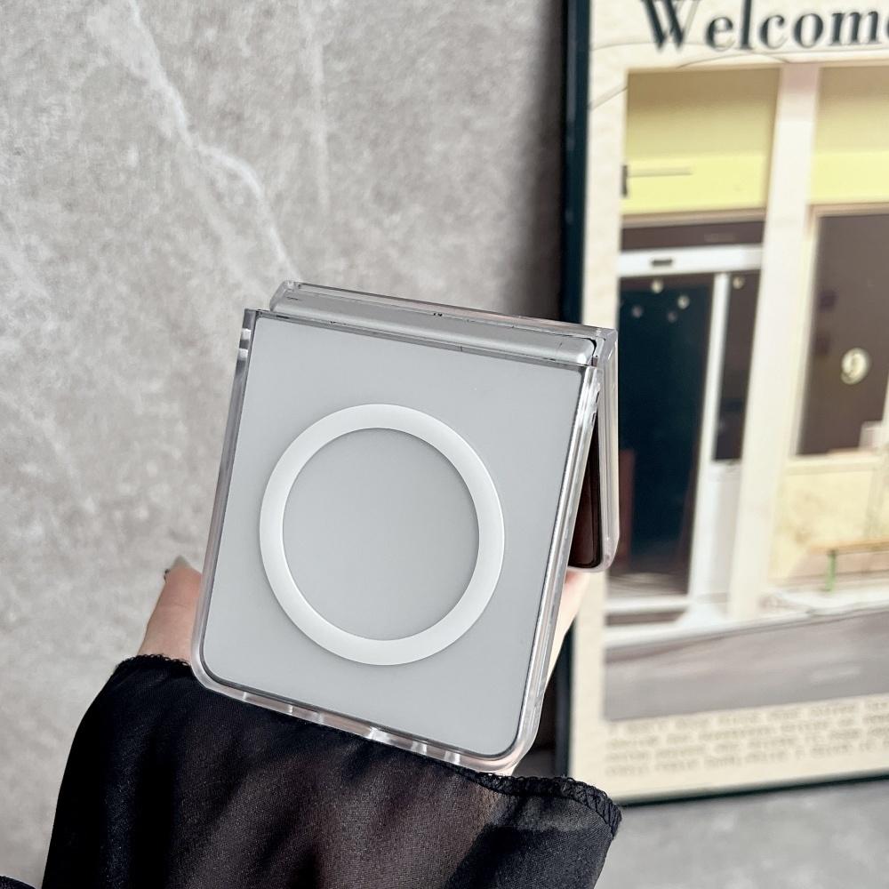 Matte for Magsafe Magnetic Case for Samsung Galaxy Z Flip 7 Flip7 zflip Frosted Hard PC Ultra Slim Shockproof Back Cover