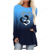 2025 Love Heart 3D Print Long Sleeve T Shirt Women Fashion Crewneck Long Tunic Tops Women T Shirt T Shirt Feminino