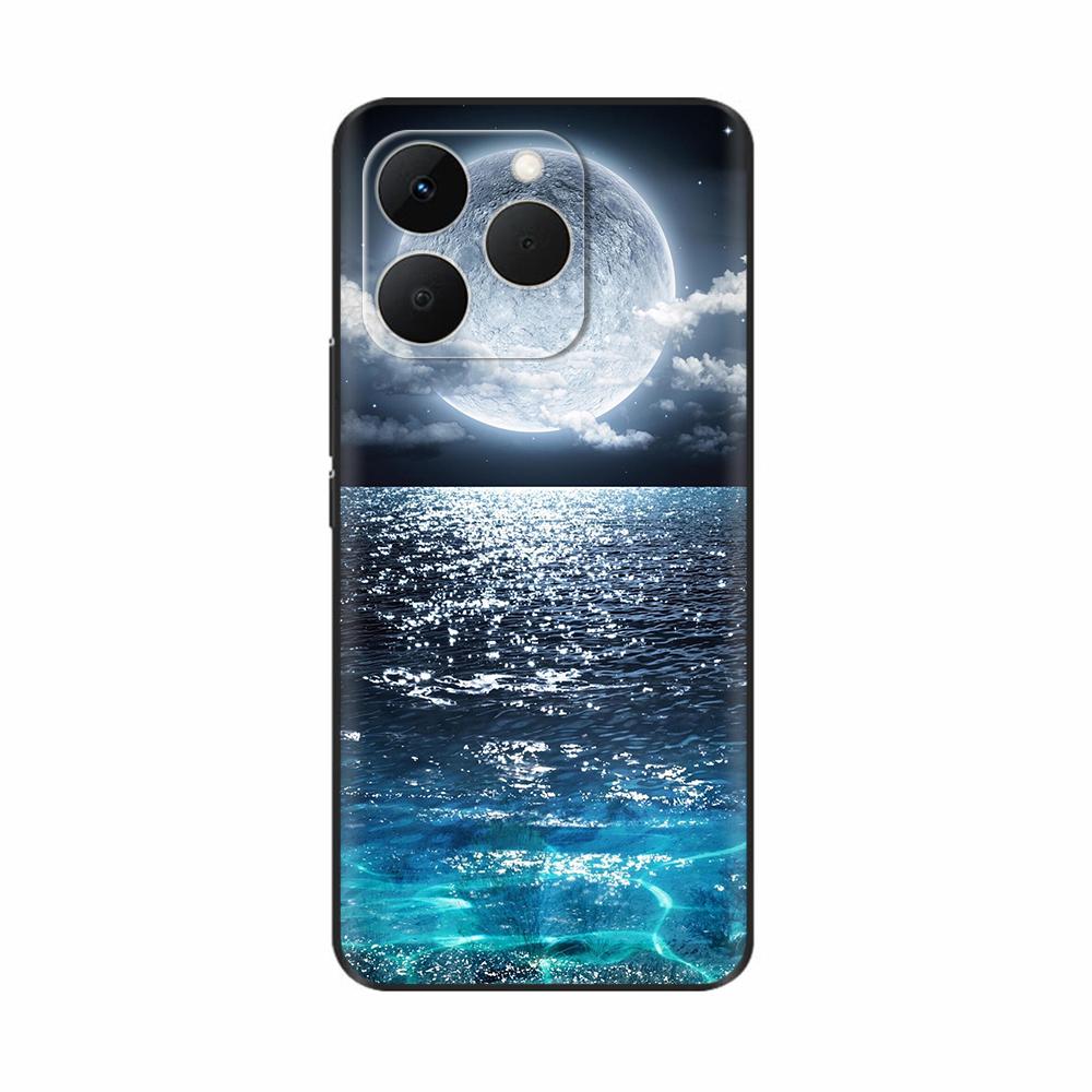 Для Realme 15T 5G Чехол Мягкий Силиконовый Бампер Мультяшный Цветок Череп Рисунок Задняя Крышка Для Oppo Realme 15T 15 T Чехлы Для Телефона Funda