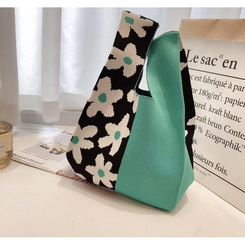 Женская толстая вязаная плетеная сумка-тоут - Подарочная и сувенирная сумочка