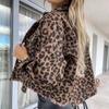 Fashionable and Trendy Spring Leopard Denim Coat for Women Jacket European and American Style