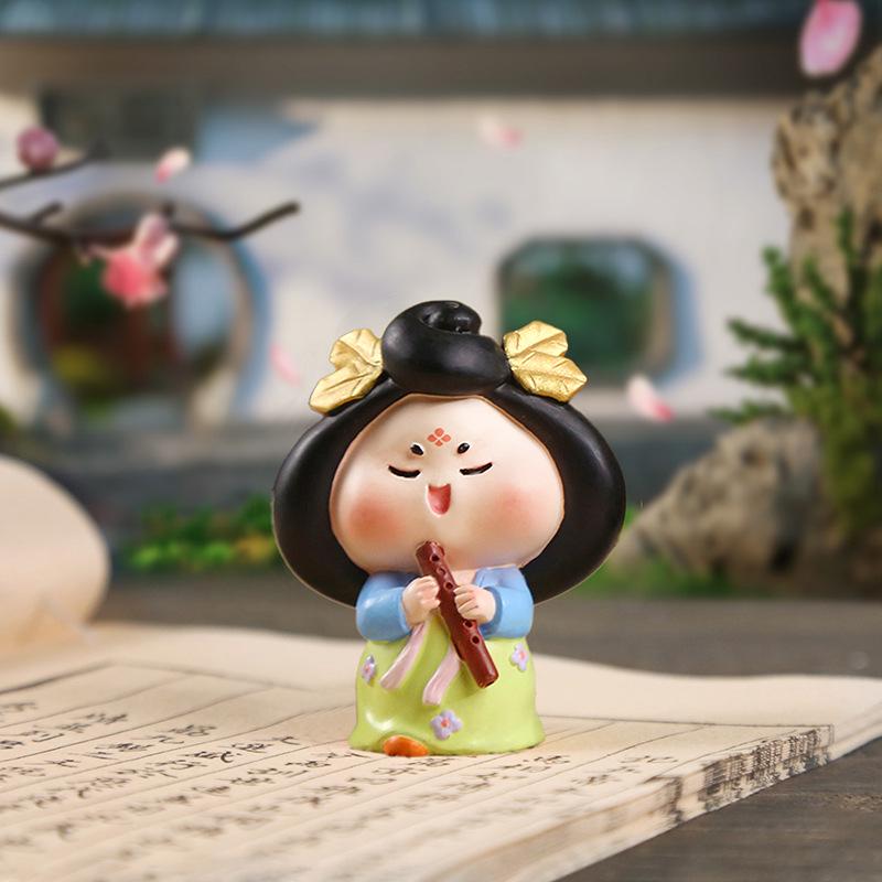 Креативный держатель для телефона в стиле династии Тан: Изысканный орнамент из смолы