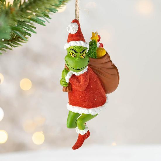 2 шт. Рождественское украшение Зеленый меховой эльф кукла подвеска акриловая праздничная подвеска украшение для