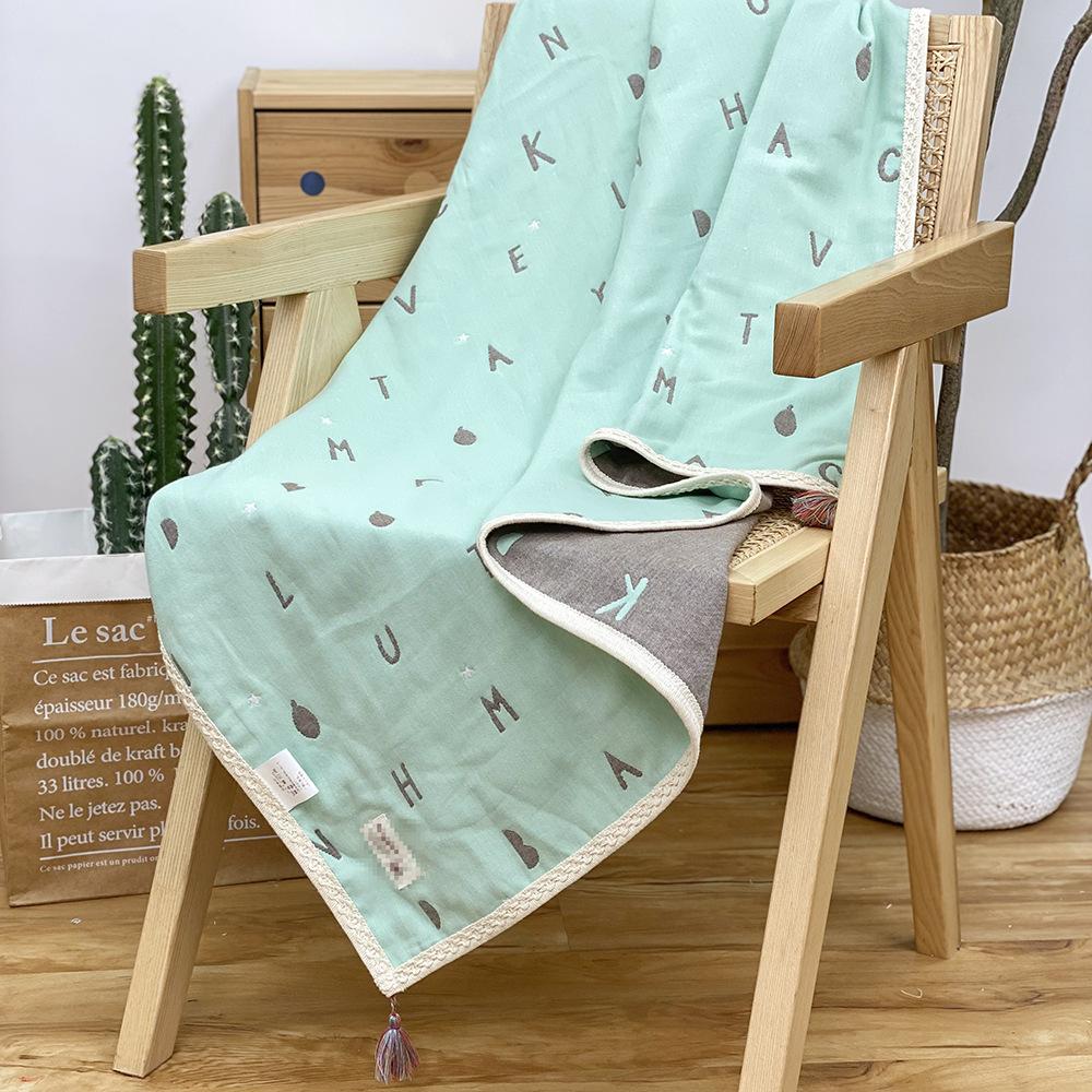 Оригинальное 6-слойное марлевое одеяло с кисточками из разноцветного креста и магии индейцев