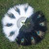 Handheld Folding Hand Fan Soft Thick Feathers Feather Dance Fan Peacock Feather Fan  Cosplay