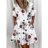 HNXC Women's Fashion Summer Spring Short Sleeve V-Neck Casual Dresses