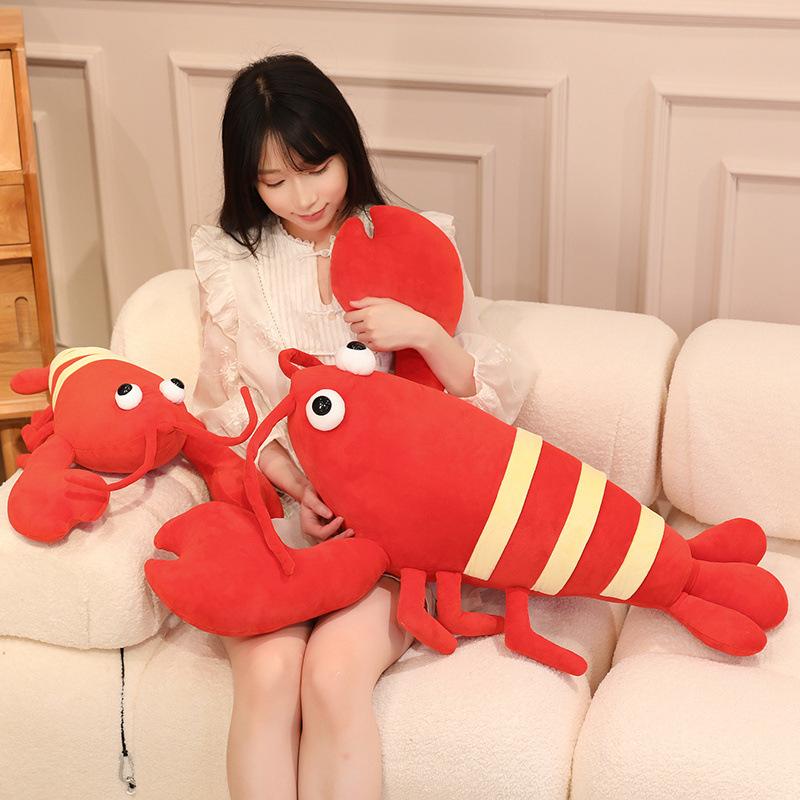 Cartoon Simulation Crayfish Doll Plush Toy Red Lobster Doll Home Pillow Children Soothing Rag Doll