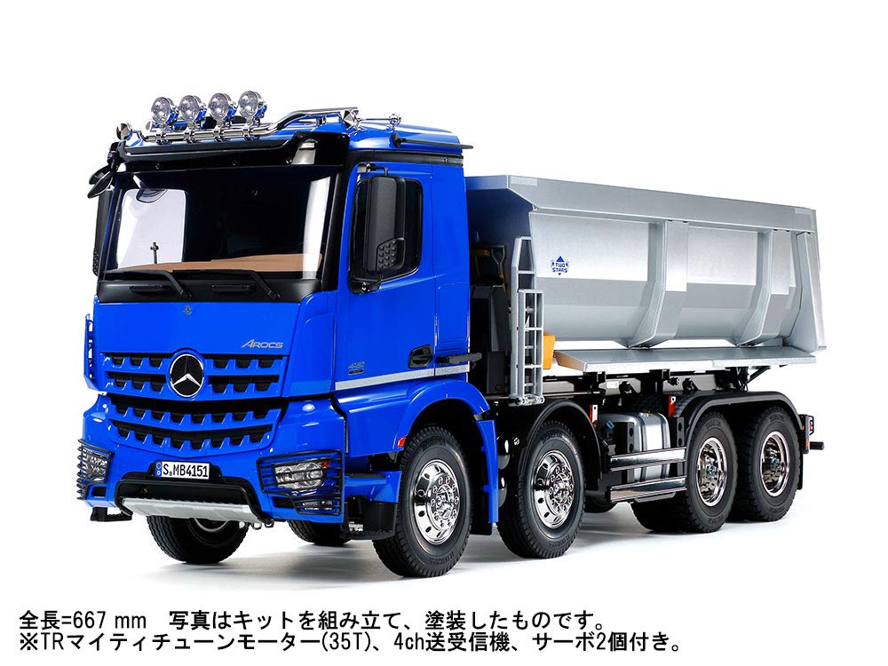 Tamiya Электрический радиоуправляемый большой грузовик серии Mercedes Benz Arocs 4151 8x4 самосвал с радио 56365 1/14 № 65