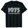 Винтажные Легенды 50 Лет Футболки Родившиеся В 1975 Новинка Потрясающий Графический Хлопок Уличная Одежда Короткий Рукав Подарки на День Рождения Футболка