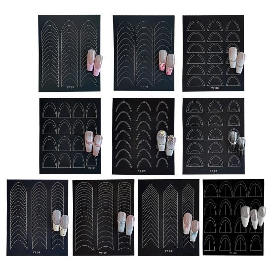 Yousheng 3/6/7/8/9/10 Sheets Nail Art Sticker Self-adhesive Halloween Christmas Butterfly Love Heart Women Fake Nail Decoration Decal