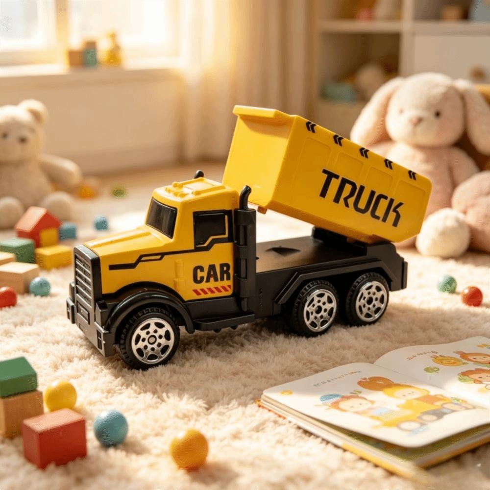 6pcs/set Zinc Zinc Alloy Construction Vehicle Set Diecast Zinc Zinc Alloy Toy Truck Set Excavator Toy Birthday Gift