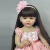 BZDOLL 55 см Кукла из мягкого винила во весь рост Реборн 22 дюйма Принцесса Новорожденная Реалистичная Кукла Бебе Девочка Малыш Художественная Игрушка Рождественский Подарок для Детей