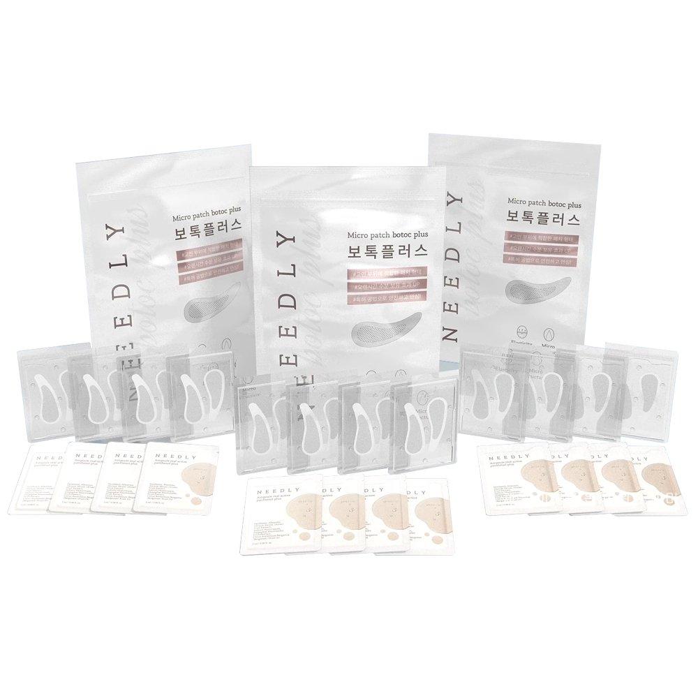 NEEDLY Пластырь от морщин Botox Plus Full Kit - набор из 12 микропластырей + набор ампул