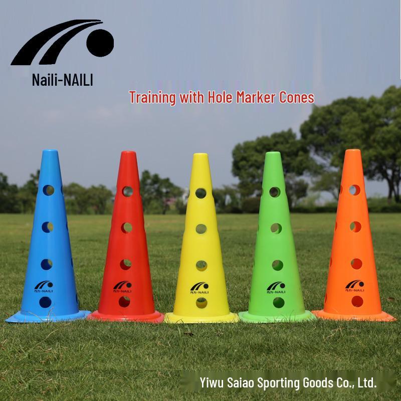 Футбольные тренировочные конусы Naili 48 см с отверстием для логотипа - Прочные цветные дорожные блоки