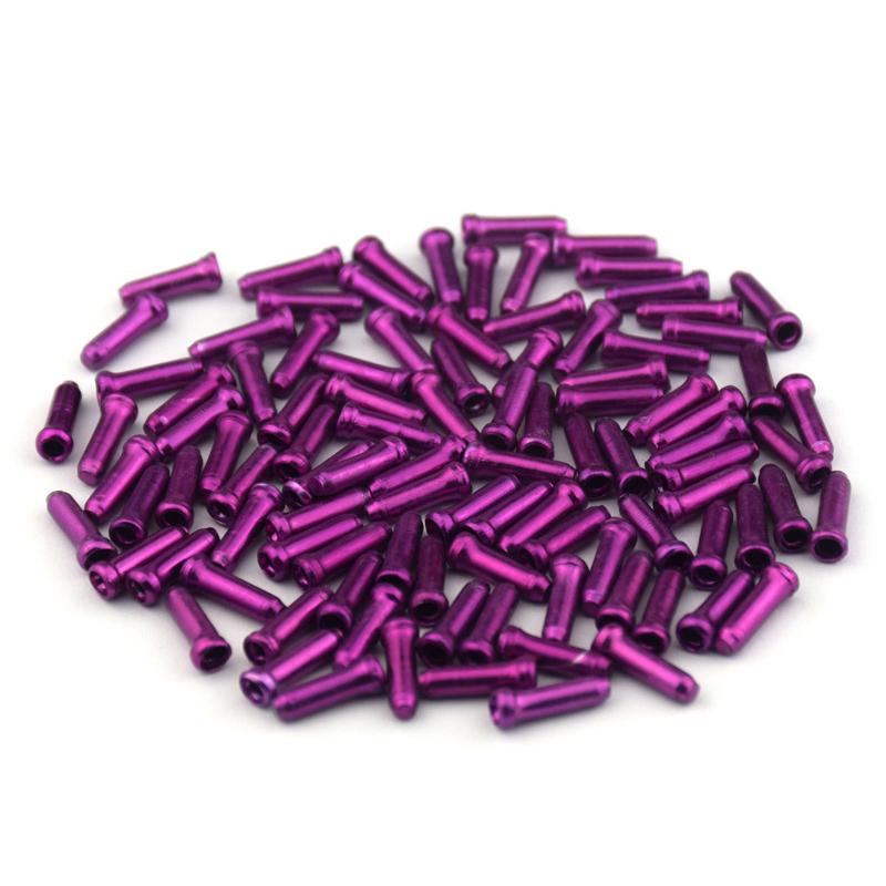 50Pcs Aluminum Bicycle Brake Wire End Caps Road Bike Brake Cable Cap Wire End Cap For Brake Shift Derailleur Cable