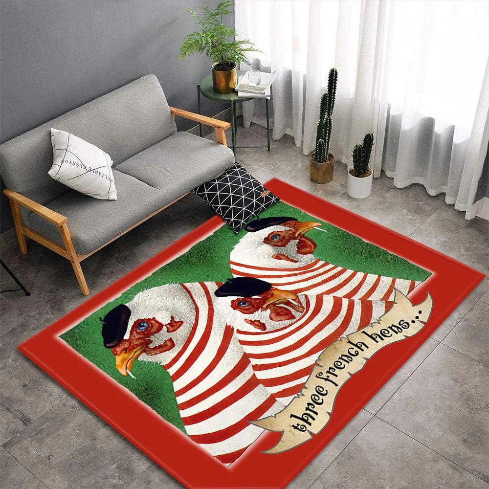 Christmas Santa Snowman Carpet for Living Room Decor Sofa Table Large Area Rugs Bedroom Bedside Floor Mat Christmas Decoration