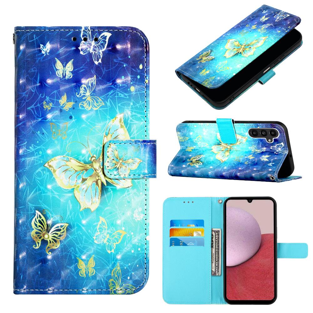 Милый Кожаный Флип-Кошелек с Рисунком для Samsung Galaxy A54 A34 A24 A14 A04S A73 A53 A33 A23 A13 Чехол-Книжка с Подставкой