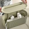 Plug Board Storage Box Home Desk Wire Organizer with Cover Practical Socket Household Bedroom Tabletop Shelf