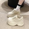 Autumn New 8cm Height Increasing Insole Women's Shoes Thick-Soled High-Heeled Sports Casual Shoes All-Matching High Heel Platform Pumps