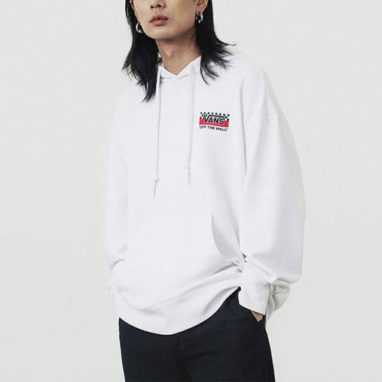 Vans Толстовка с капюшоном в шахматную клетку, мужская толстовка, белая VN0A4URAWHT1
