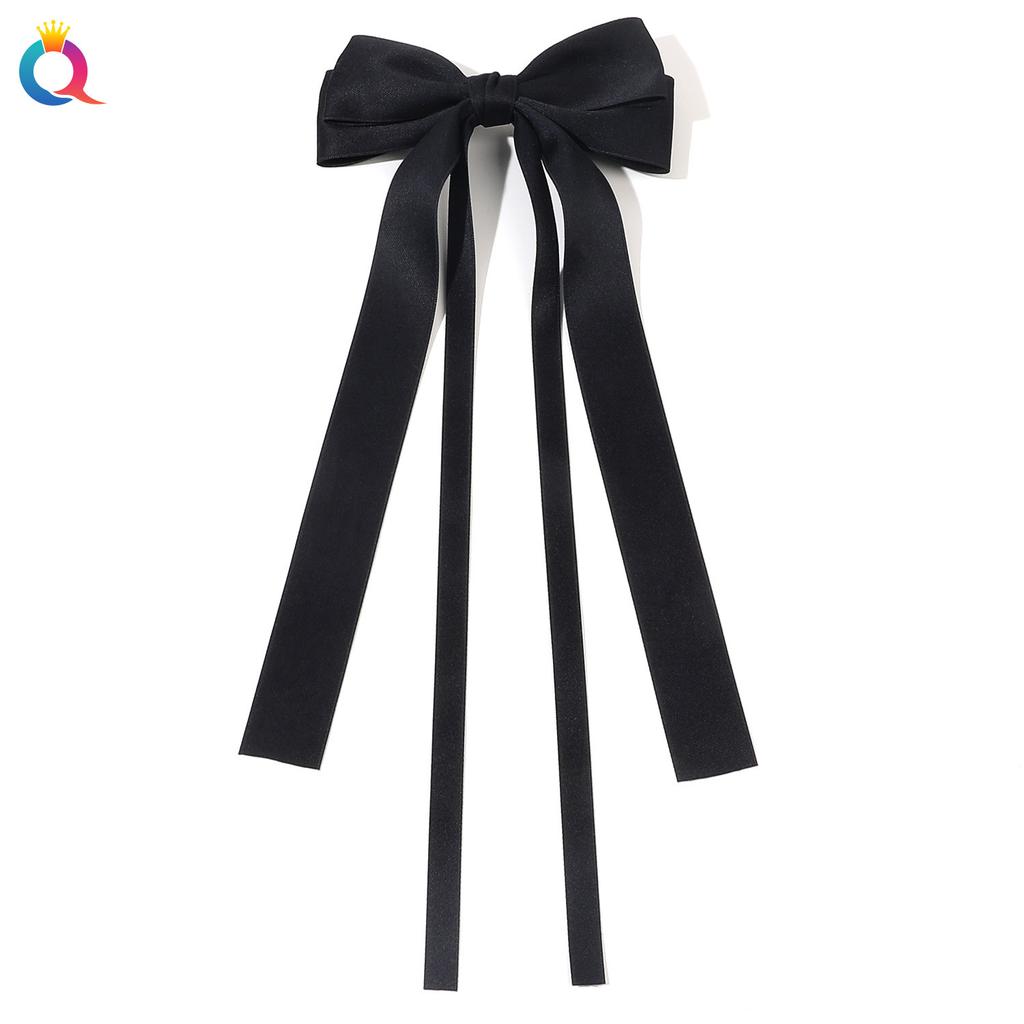 Korea Elegant Long Ribbon Bow Hairpins Women Girls Hair Clip Bobby Pin Bowknot Barrettes Accessories Hairclip Headdress Headwear