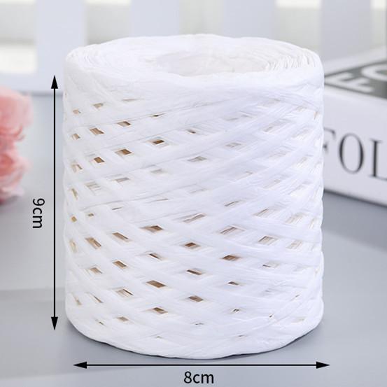 200 м Натуральная рафия Соломенная пряжа для вязания крючком Бумажные нити Экологичная бумажная пряжа DIY Ручная работа Летняя шляпа от солнца Пляжная сумка