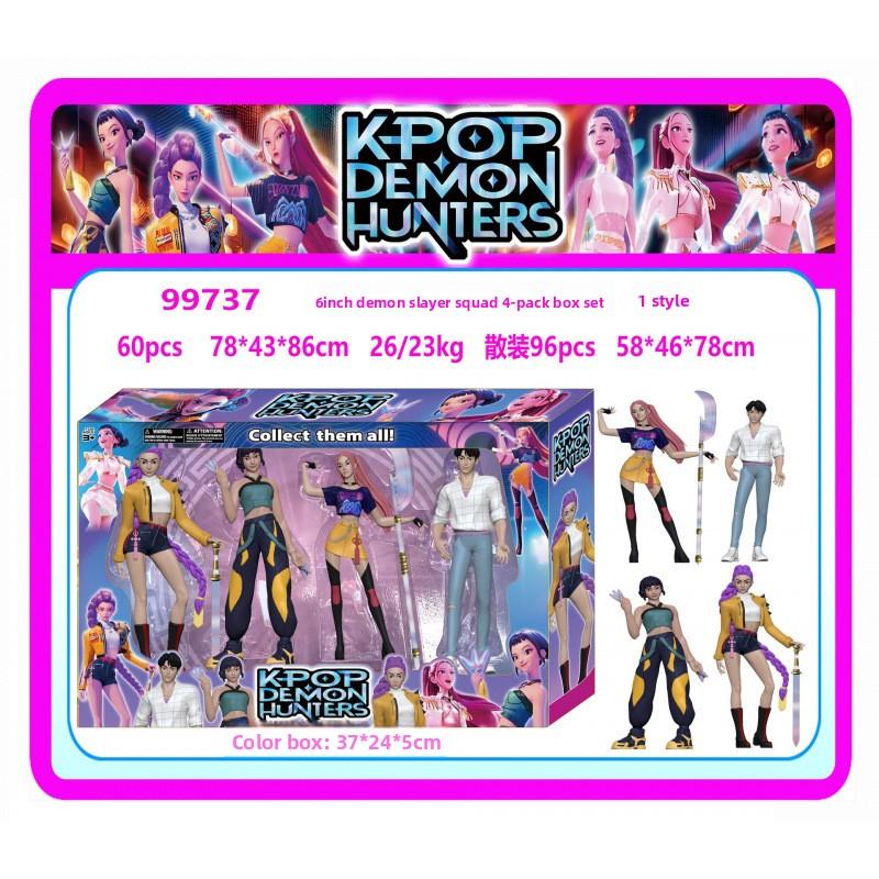 K-Pop Новая группа девушек-охотниц на демонов Мужская группа Фигурка Модель Слепая коробка Tide Play Кукла Украшение