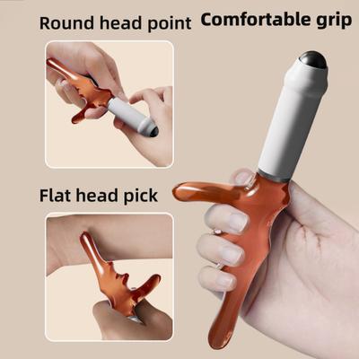 Многофункциональная ручка для акупунктуры Портативный массажер для ног Меридиан-терапия Палочка для акупунктурных точек Массажер для лица и тела Инструмент для скребка Гуа Ша