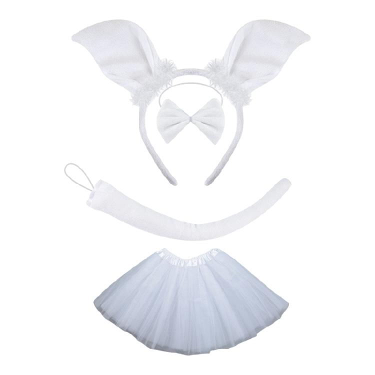 1/3/4 шт. Костюмы и аксессуары для свинок с повязкой на голову со свиными ушами, галстуком-бабочкой, перчатками, хвостом, юбкой-пачкой. Набор для Хэллоуина, переодевания в животных