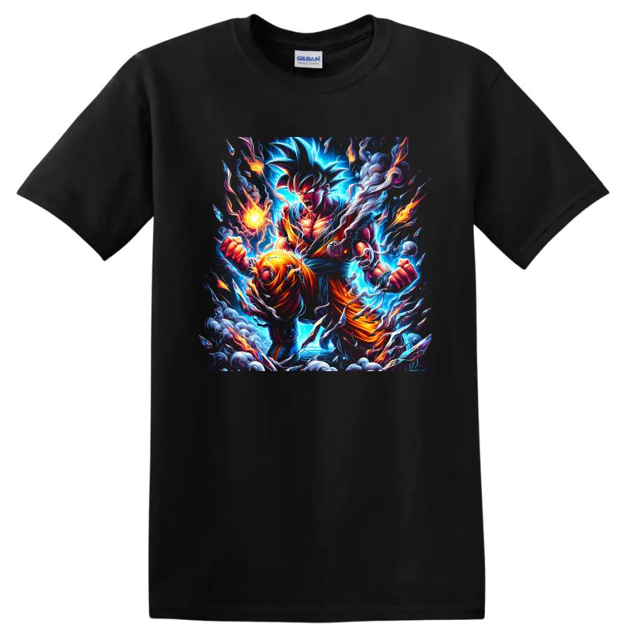 Goku Mastered Ultra Instinct Anime Warrior T Shirt Energy Aura Graphic Tee
