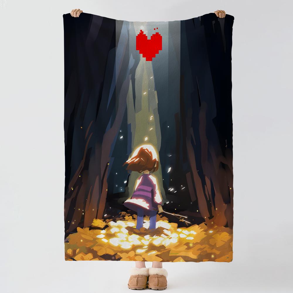 Игра U-Undertale-e Плед из толстого мягкого фланели, Многоцелевое использование В помещении на улице Ежедневный сон