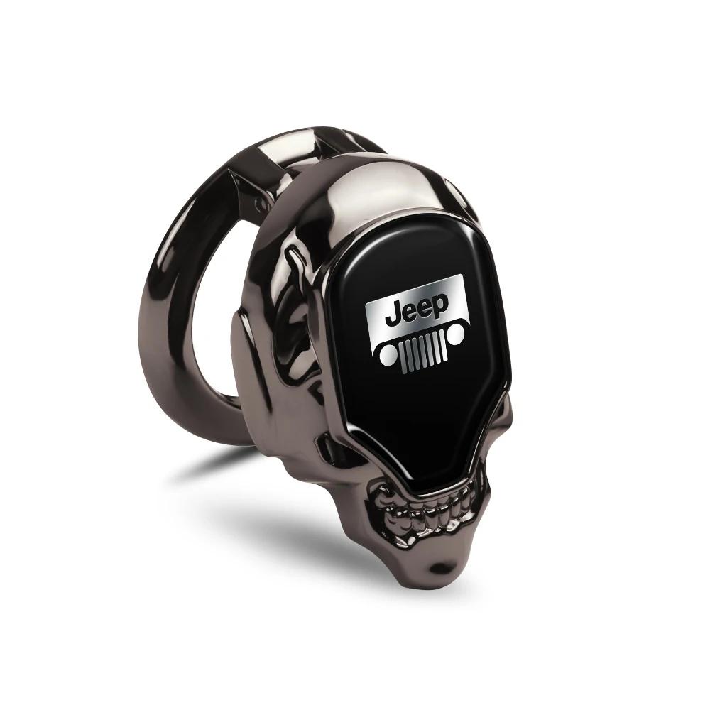 Metal Skull Car Start Button Cover for Jeep Wrangler Grand Cherokee Anti-Mistouch Ignition Switch Protector Auto Accessories