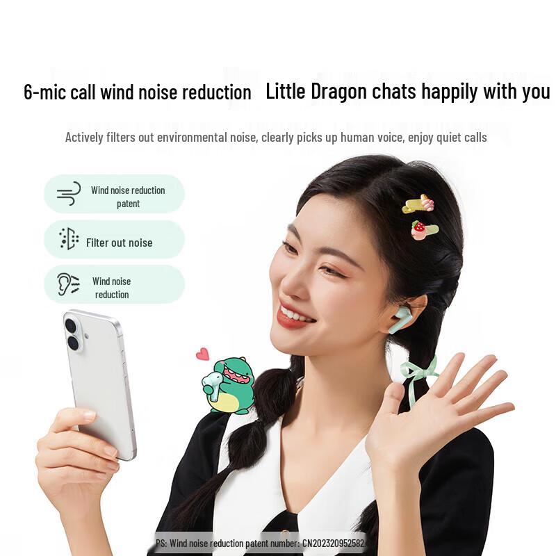 Ugreen Наушники HiTune T6s Little Dragon Green Edition с ANC