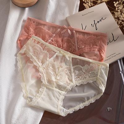 Французское нижнее белье Fairy для женщин и девушек, японское сетчатое нижнее белье, женские трусы-трусы с утягивающим эффектом, средняя талия, дышащие трусики из чистого хлопка