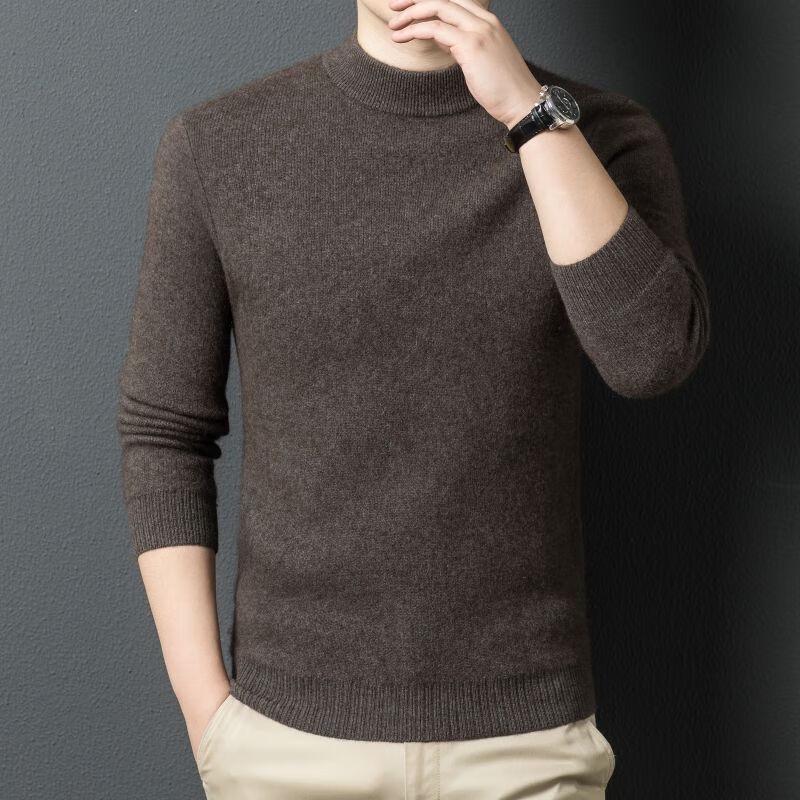 Fengxun Men's Crew Neck Winter Knit Sweater
